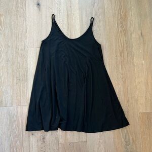 Lou & Grey Spaghetti Strap Knee Length Dress in Black